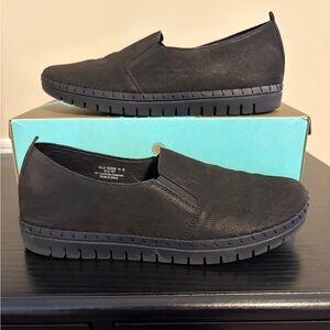 Black Suede Women's Slip-on Comfort Loafers Size Ten